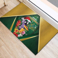 Dominica Christmas Rubber Doormat Funny Santa Sisserou Parrot - Wonder Print Shop