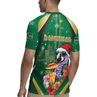 Dominica Christmas Rugby Jersey Funny Santa Sisserou Parrot - Wonder Print Shop