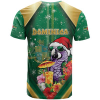 Dominica Christmas T Shirt Funny Santa Sisserou Parrot - Wonder Print Shop