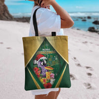 Dominica Christmas Tote Bag Funny Santa Sisserou Parrot - Wonder Print Shop