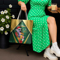 Dominica Christmas Tote Bag Funny Santa Sisserou Parrot - Wonder Print Shop
