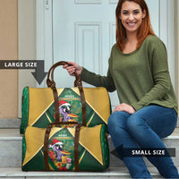 Dominica Christmas Travel Bag Funny Santa Sisserou Parrot - Wonder Print Shop