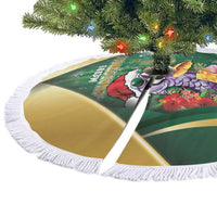 Dominica Christmas Tree Skirt Funny Santa Sisserou Parrot - Wonder Print Shop