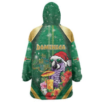 Dominica Christmas Wearable Blanket Hoodie Funny Santa Sisserou Parrot - Wonder Print Shop