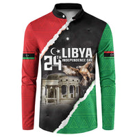 Happy Libya Independence Day Button Sweatshirt Libya In My Heart LT05 - Wonder Print Shop