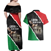 Happy Libya Independence Day Couples Matching Off Shoulder Maxi Dress and Hawaiian Shirt Libya In My Heart LT05 - Wonder Print Shop