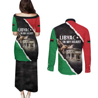 Happy Libya Independence Day Couples Matching Puletasi and Long Sleeve Button Shirt Libya In My Heart LT05 - Wonder Print Shop