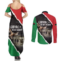 Happy Libya Independence Day Couples Matching Summer Maxi Dress and Long Sleeve Button Shirt Libya In My Heart LT05 - Wonder Print Shop