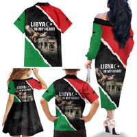 Happy Libya Independence Day Family Matching Off The Shoulder Long Sleeve Dress and Hawaiian Shirt Libya In My Heart LT05 - Wonder Print Shop