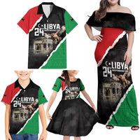 Happy Libya Independence Day Family Matching Off Shoulder Maxi Dress and Hawaiian Shirt Libya In My Heart LT05 - Wonder Print Shop