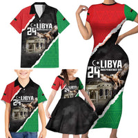 Happy Libya Independence Day Family Matching Short Sleeve Bodycon Dress and Hawaiian Shirt Libya In My Heart LT05 - Wonder Print Shop