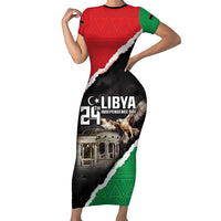 Happy Libya Independence Day Family Matching Short Sleeve Bodycon Dress and Hawaiian Shirt Libya In My Heart LT05 - Wonder Print Shop
