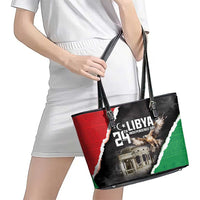 Happy Libya Independence Day Leather Tote Bag Libya In My Heart LT05 - Wonder Print Shop