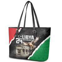 Happy Libya Independence Day Leather Tote Bag Libya In My Heart LT05 - Wonder Print Shop