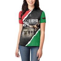 Happy Libya Independence Day Women Polo Shirt Libya In My Heart LT05 - Wonder Print Shop