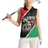 Happy Libya Independence Day Women Sleeveless Polo Shirt Libya In My Heart LT05 - Wonder Print Shop