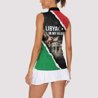 Happy Libya Independence Day Women Sleeveless Polo Shirt Libya In My Heart LT05 - Wonder Print Shop