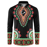 Libya Barbary Lion Button Sweatshirt Dashiki Simple Style LT05 - Wonder Print Shop