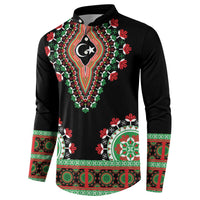 Libya Barbary Lion Button Sweatshirt Dashiki Simple Style LT05 - Wonder Print Shop