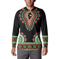 Libya Barbary Lion Button Sweatshirt Dashiki Simple Style LT05 - Wonder Print Shop