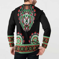 Libya Barbary Lion Button Sweatshirt Dashiki Simple Style LT05 - Wonder Print Shop