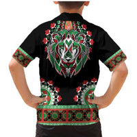 Libya Barbary Lion Family Matching Mermaid Dress and Hawaiian Shirt Dashiki Simple Style LT05 - Wonder Print Shop