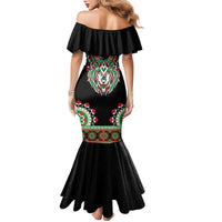 Libya Barbary Lion Family Matching Mermaid Dress and Hawaiian Shirt Dashiki Simple Style LT05 - Wonder Print Shop