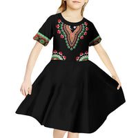 Libya Barbary Lion Kid Short Sleeve Dress Dashiki Simple Style LT05 - Wonder Print Shop