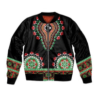 Libya Barbary Lion Sleeve Zip Bomber Jacket Dashiki Simple Style LT05 - Wonder Print Shop