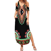 Libya Barbary Lion Summer Maxi Dress Dashiki Simple Style LT05 - Wonder Print Shop