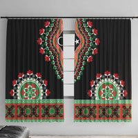 Libya Barbary Lion Window Curtain Dashiki Simple Style LT05 - Wonder Print Shop