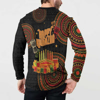 Kwanzaa Kinara Candles Button Sweatshirt African Tribal Pattern LT05 - Wonder Print Shop