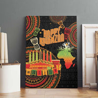 Kwanzaa Kinara Candles Canvas Wall Art African Tribal Pattern LT05 - Wonder Print Shop