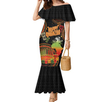 Kwanzaa Kinara Candles Family Matching Mermaid Dress and Hawaiian Shirt African Tribal Pattern LT05 - Wonder Print Shop