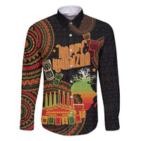 Kwanzaa Kinara Candles Family Matching Summer Maxi Dress and Hawaiian Shirt African Tribal Pattern LT05 - Wonder Print Shop