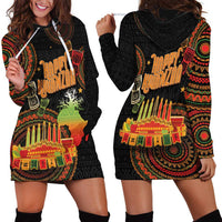 Kwanzaa Kinara Candles Hoodie Dress African Tribal Pattern LT05 - Wonder Print Shop