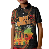 Kwanzaa Kinara Candles Kid Polo Shirt African Tribal Pattern LT05 - Wonder Print Shop