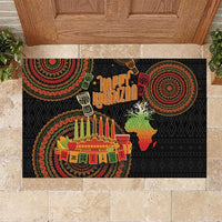 Kwanzaa Kinara Candles Rubber Doormat African Tribal Pattern LT05 - Wonder Print Shop