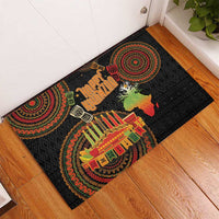 Kwanzaa Kinara Candles Rubber Doormat African Tribal Pattern LT05 - Wonder Print Shop