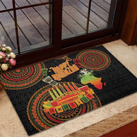 Kwanzaa Kinara Candles Rubber Doormat African Tribal Pattern LT05 - Wonder Print Shop