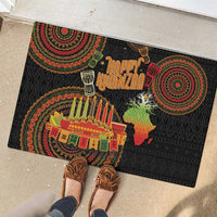 Kwanzaa Kinara Candles Rubber Doormat African Tribal Pattern LT05 - Wonder Print Shop