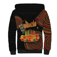 Kwanzaa Kinara Candles Sherpa Hoodie African Tribal Pattern LT05 - Wonder Print Shop