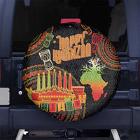 Kwanzaa Kinara Candles Spare Tire Cover African Tribal Pattern LT05 - Wonder Print Shop
