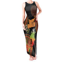 Kwanzaa Kinara Candles Tank Maxi Dress African Tribal Pattern LT05 - Wonder Print Shop