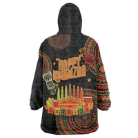 Kwanzaa Kinara Candles Wearable Blanket Hoodie African Tribal Pattern LT05 - Wonder Print Shop