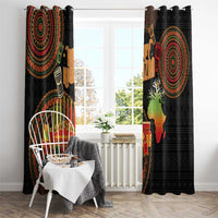 Kwanzaa Kinara Candles Window Curtain African Tribal Pattern LT05 - Wonder Print Shop