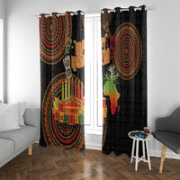 Kwanzaa Kinara Candles Window Curtain African Tribal Pattern LT05 - Wonder Print Shop