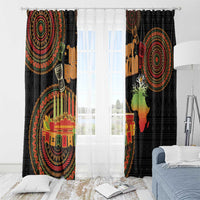 Kwanzaa Kinara Candles Window Curtain African Tribal Pattern LT05 - Wonder Print Shop