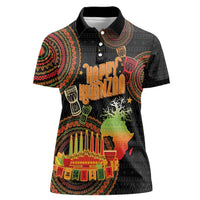 Kwanzaa Kinara Candles Women Polo Shirt African Tribal Pattern LT05 - Wonder Print Shop