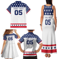 Custom United States Hockey Family Matching Tank Maxi Dress and Hawaiian Shirt Go Champions USA